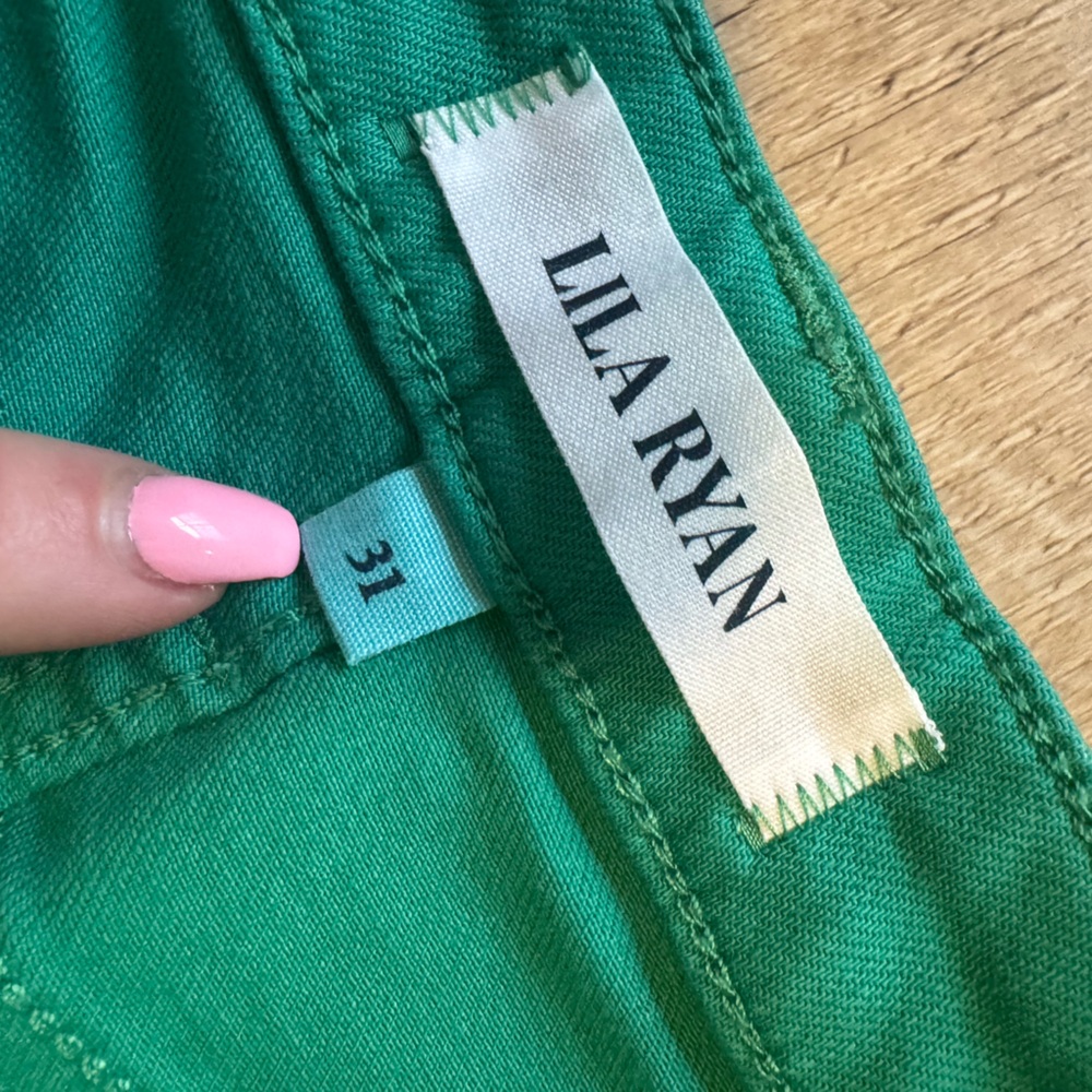 Lila Ryan size 31 mid-rise skinny ankle, teal green jeans - Picture 6 of 12